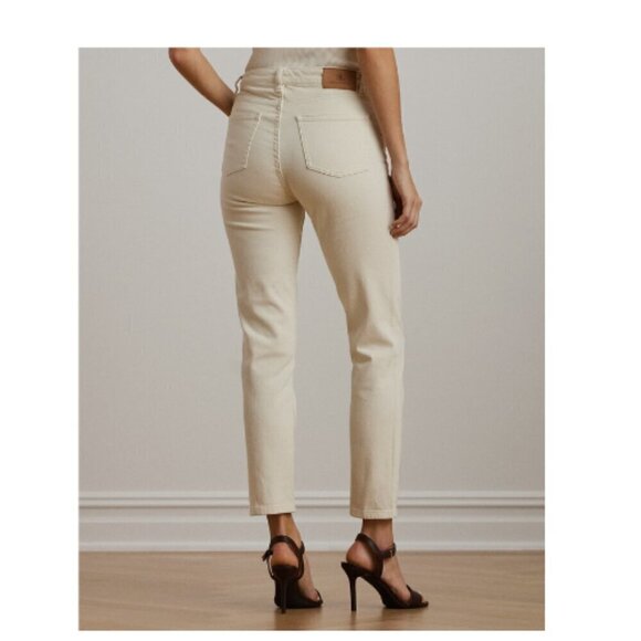 LRL Lauren Jeans Co. Women's Classic Ankle Jeans Beige Size 6 Petite - Picture 2 of 10